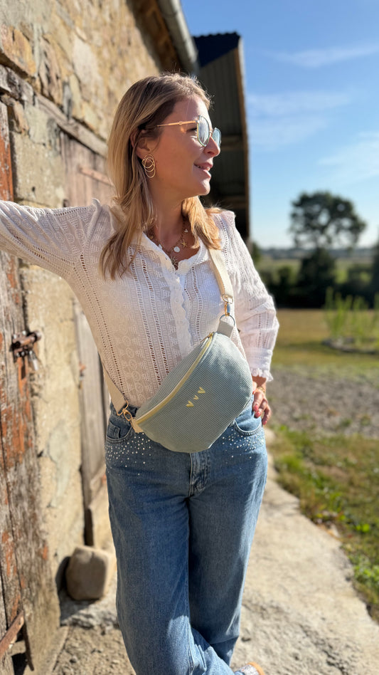 Sac banane velours Lovia - prête à partir