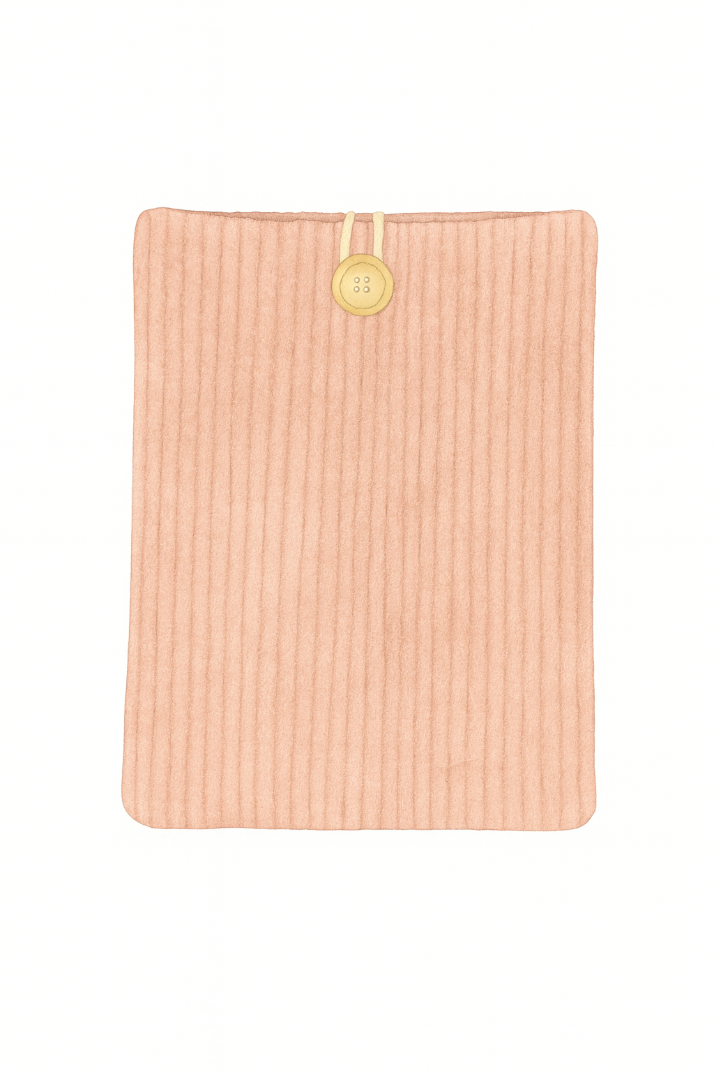 Pochette à livre personnalisée en velours côtelé rose poudré – fait main par Lil'O'Zelle