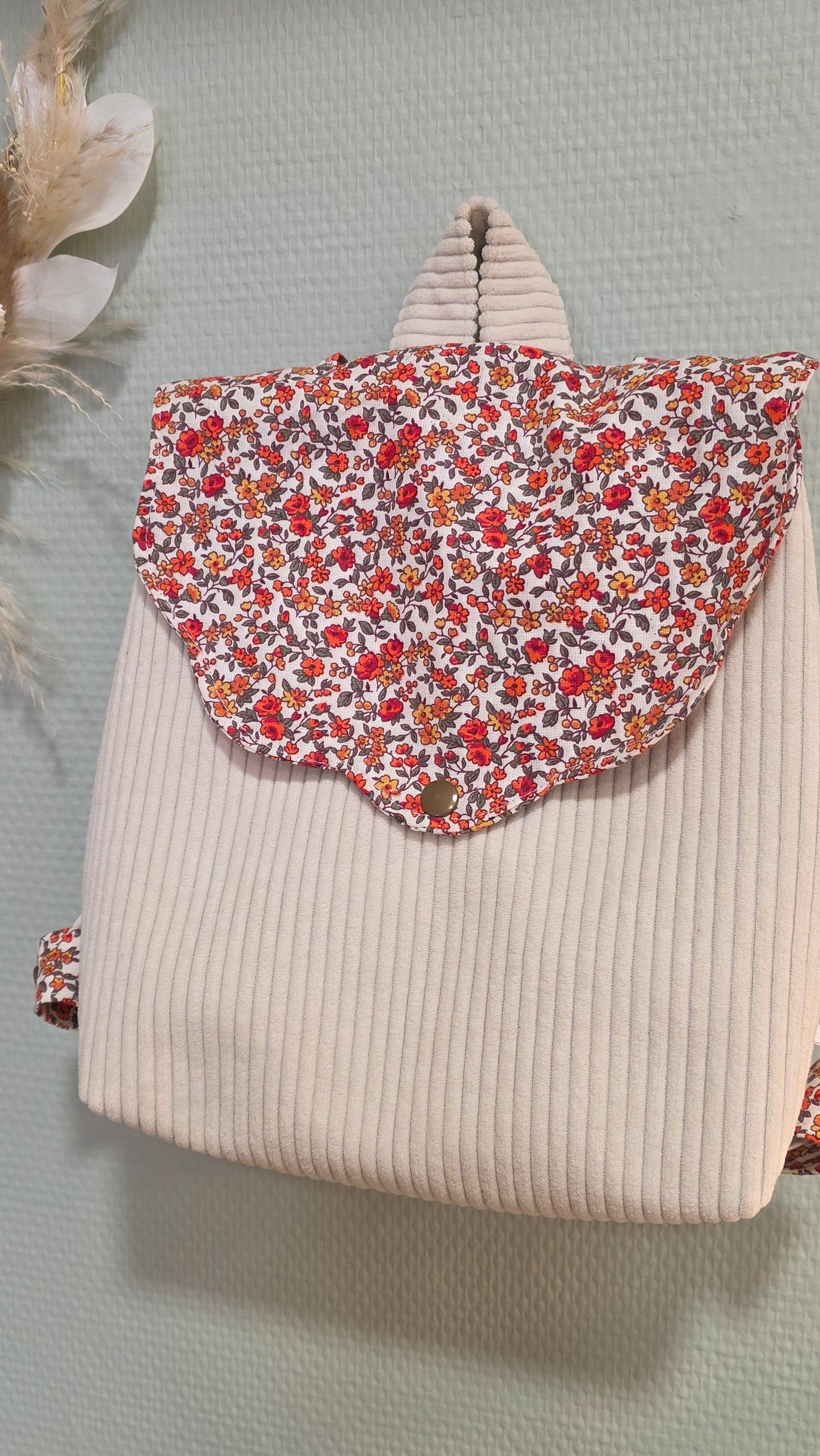 sac à dos pour fille fleuri personnalisable