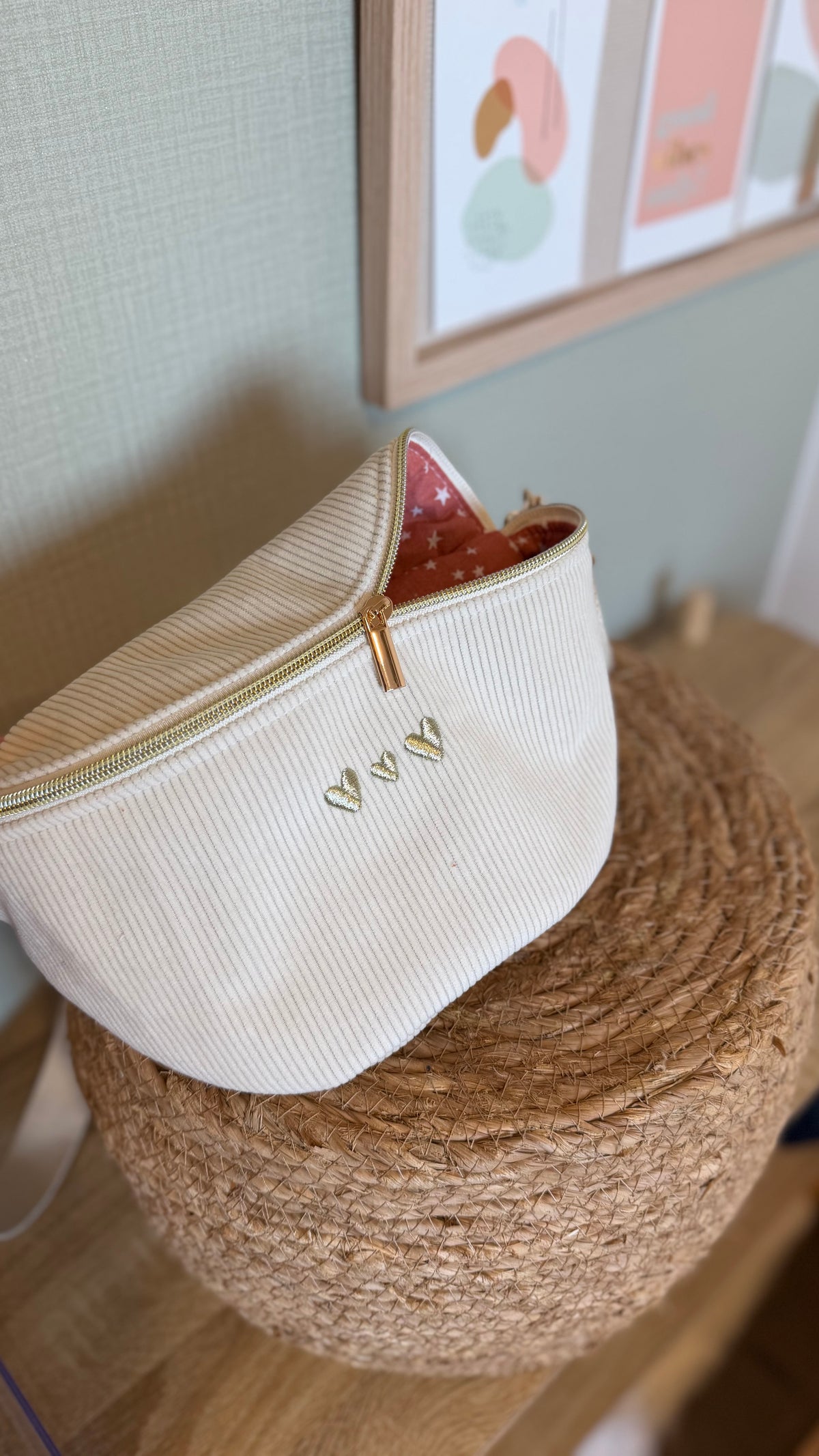 Sac banane velours Lovia - prête à partir
