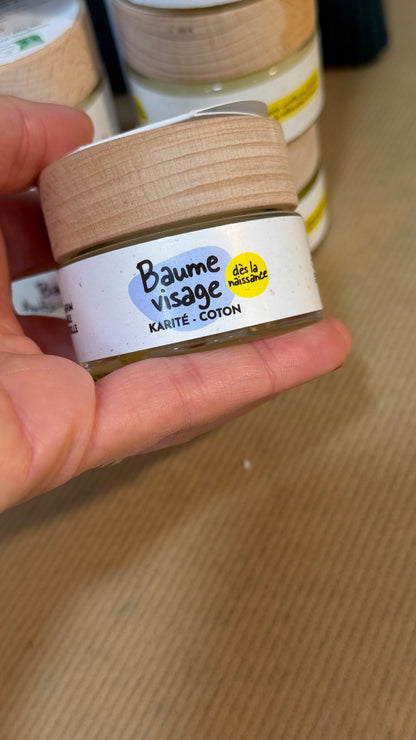 Baume visage karité & coton – 30 ml - Prêt à partir
