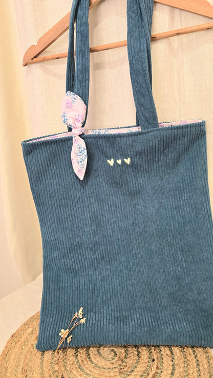 Totebag velours Soléa