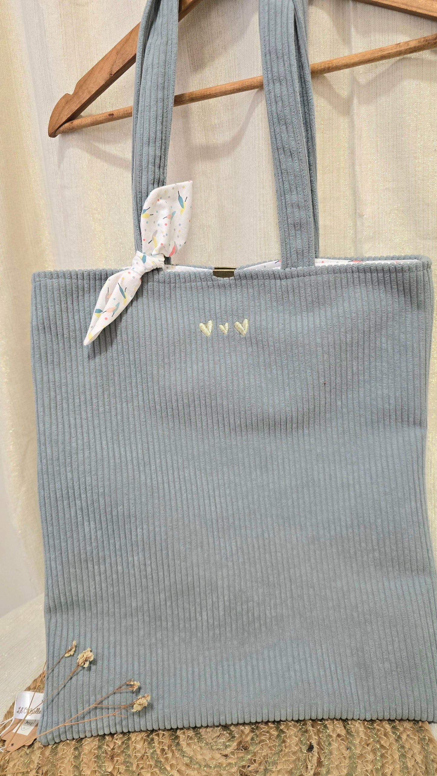 Totebag velours Soléa