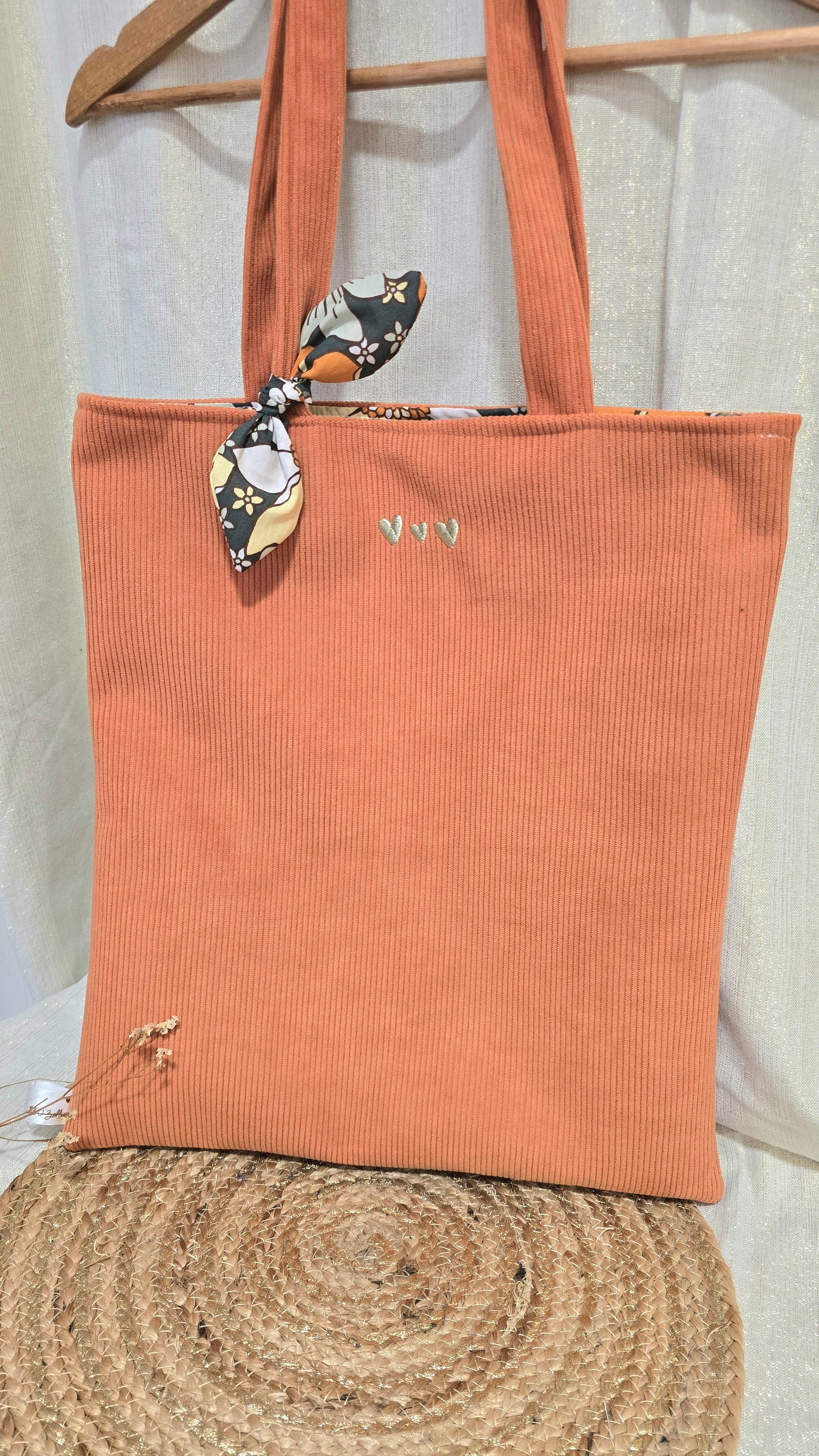 Totebag velours Soléa