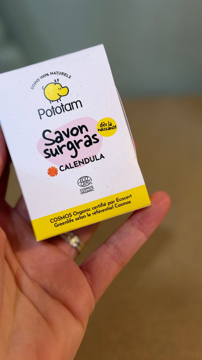 Savon surgras au calendula – 95 g - Prêt à partir