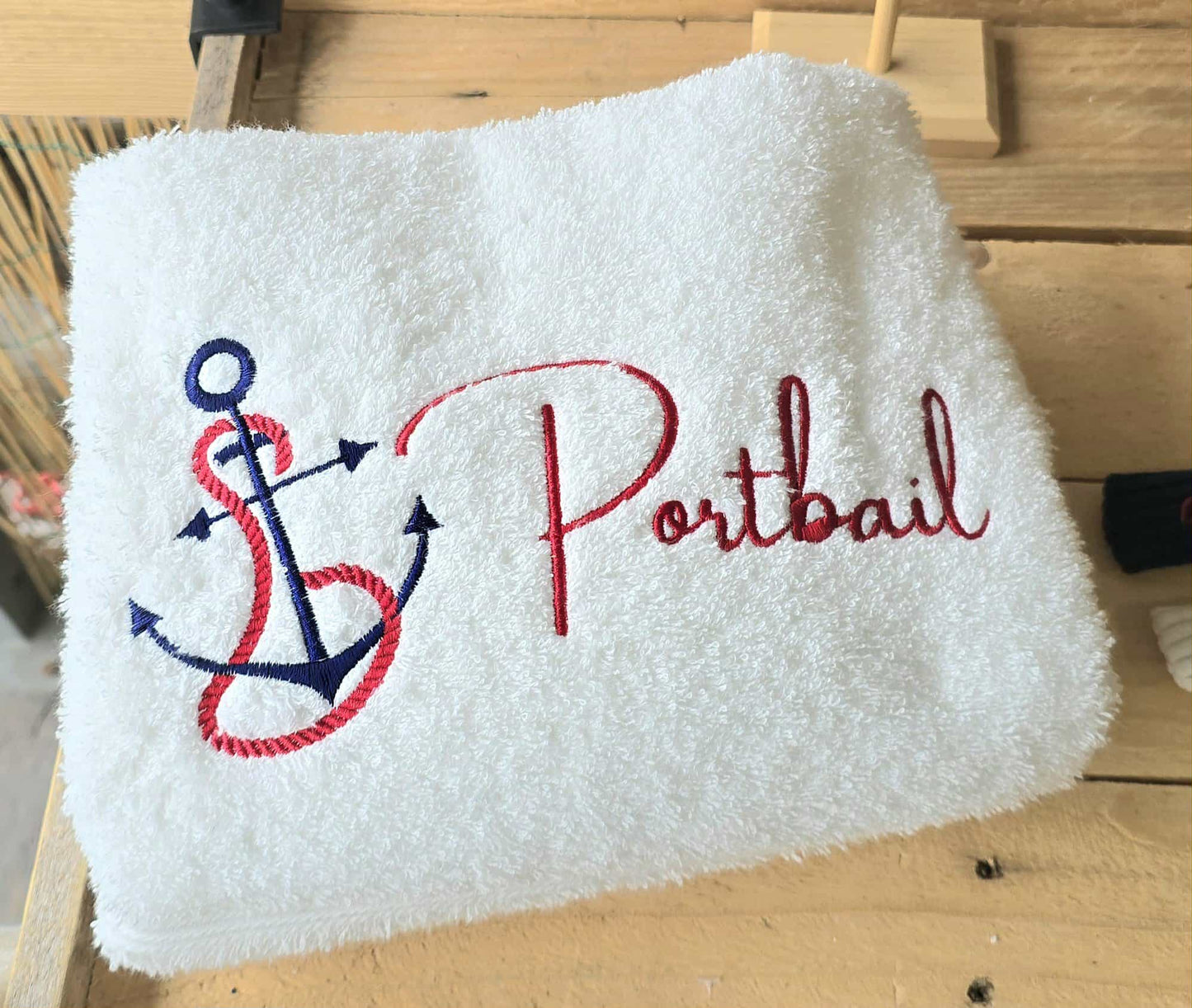 Drap de bain brodé 70x140cm