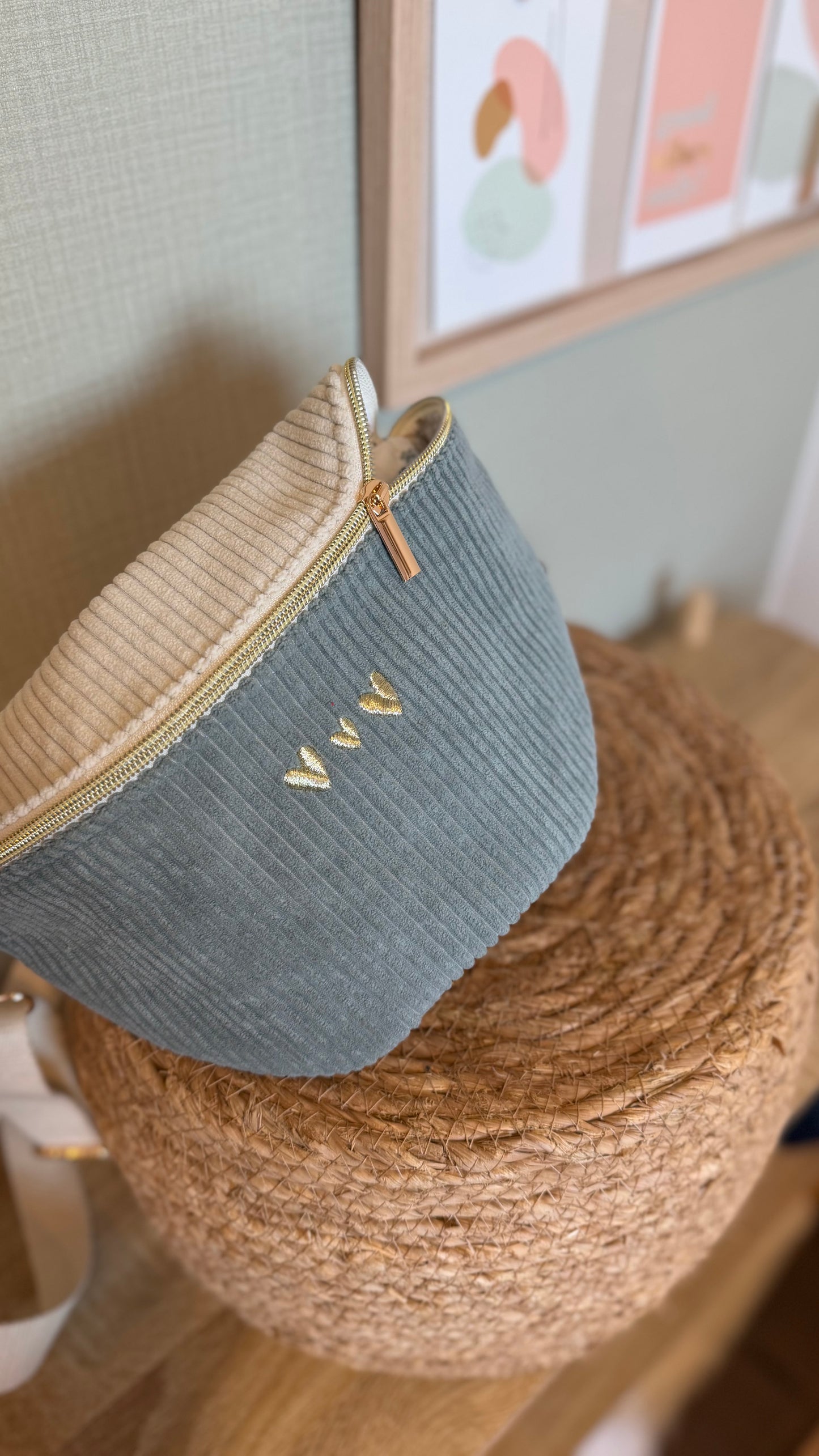 Sac banane velours Lovia - prête à partir