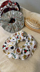 blanc motif rouge or