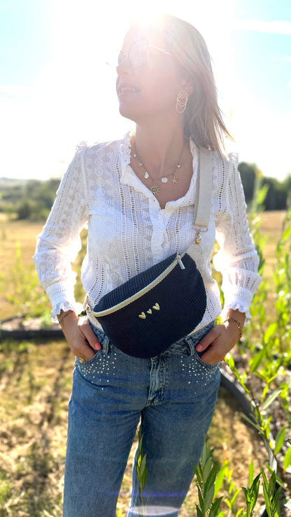 Sac banane velours Lovia - prête à partir