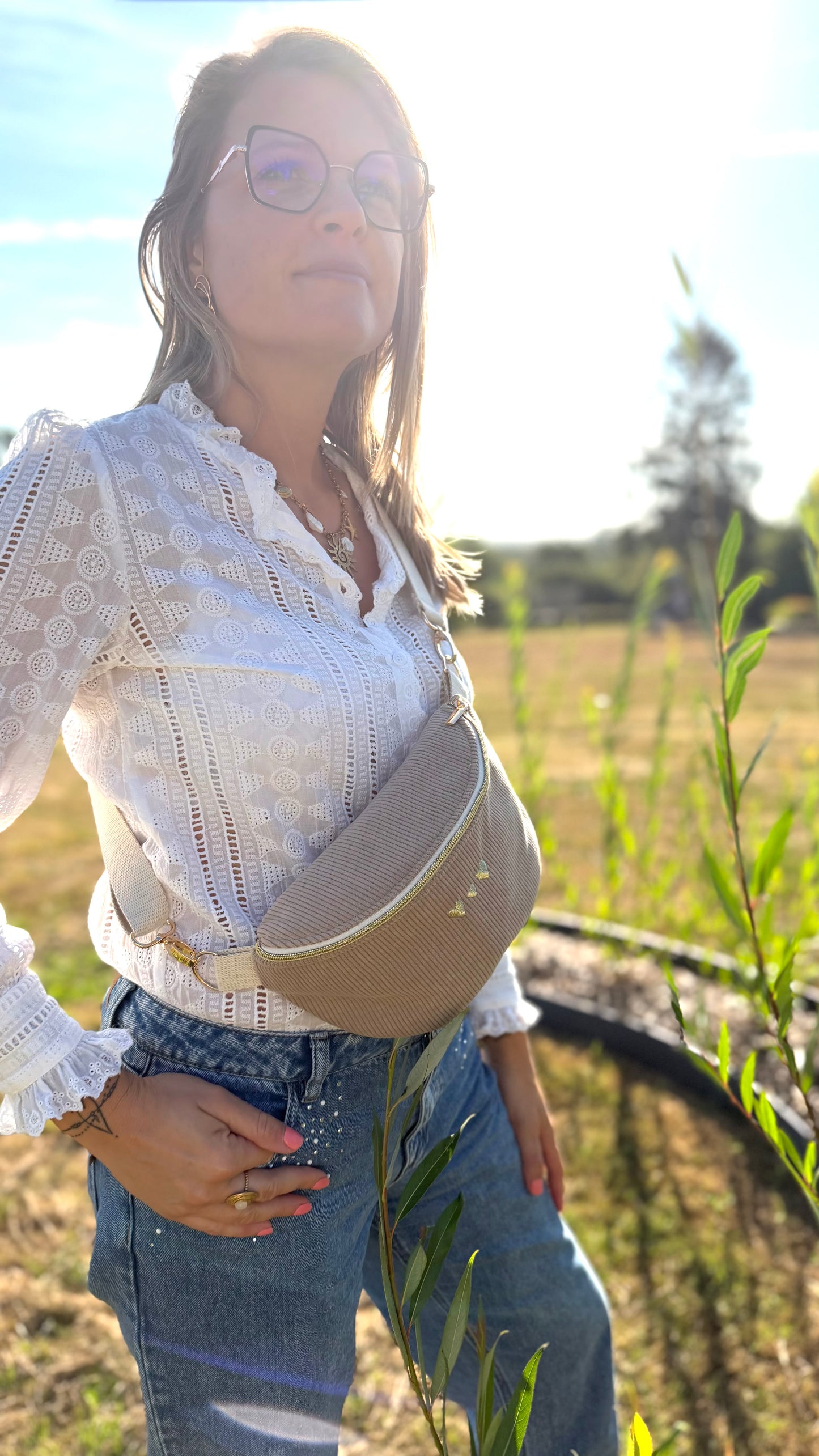 Sac banane velours Lovia - prête à partir