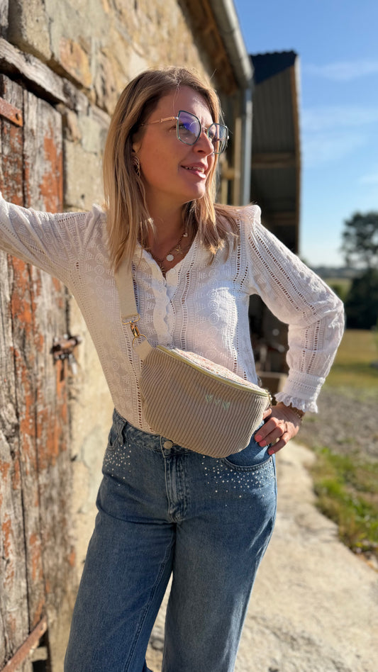 Sac banane velours Lovia - prête à partir