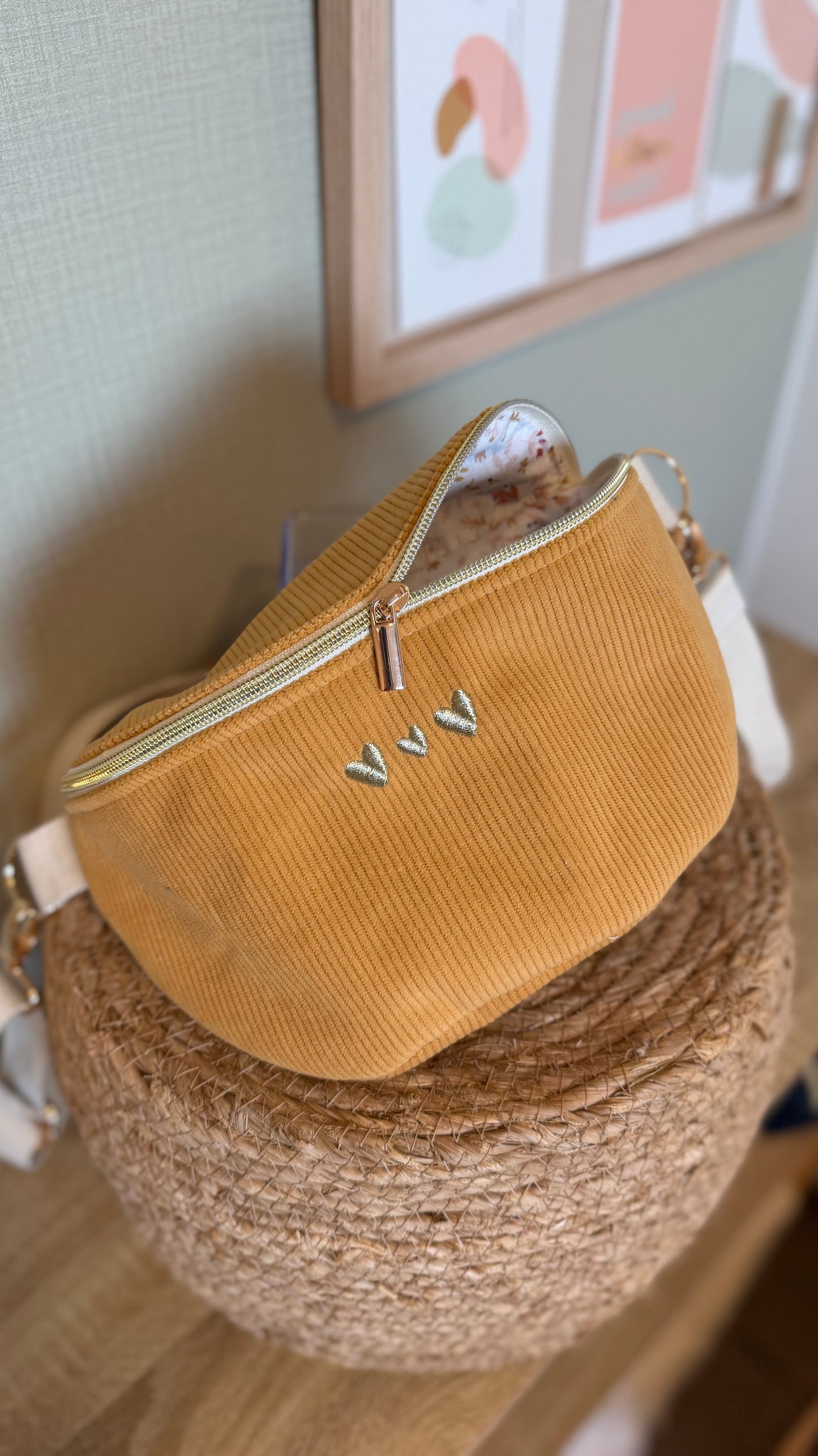 Sac banane velours Lovia - prête à partir