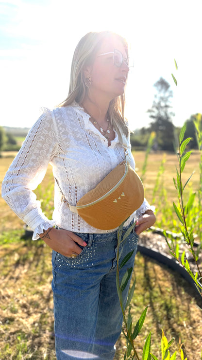 Sac banane velours Lovia - prête à partir