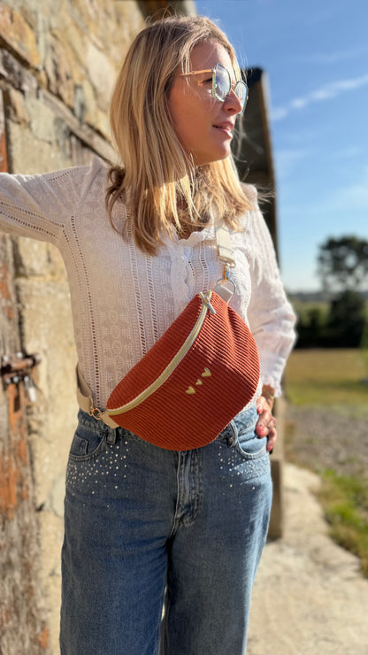 Sac banane velours Lovia - prête à partir