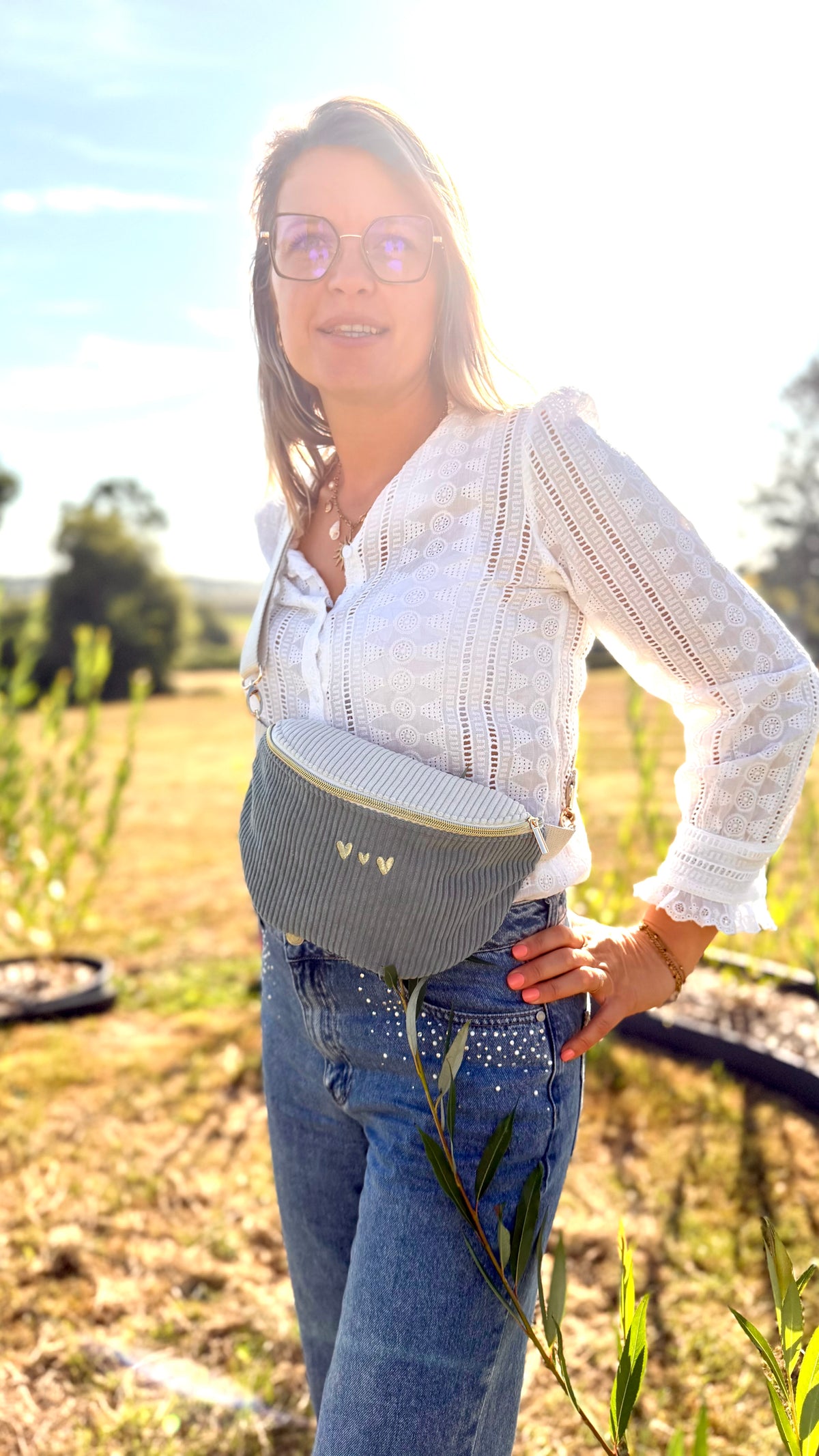 Sac banane velours Lovia - prête à partir