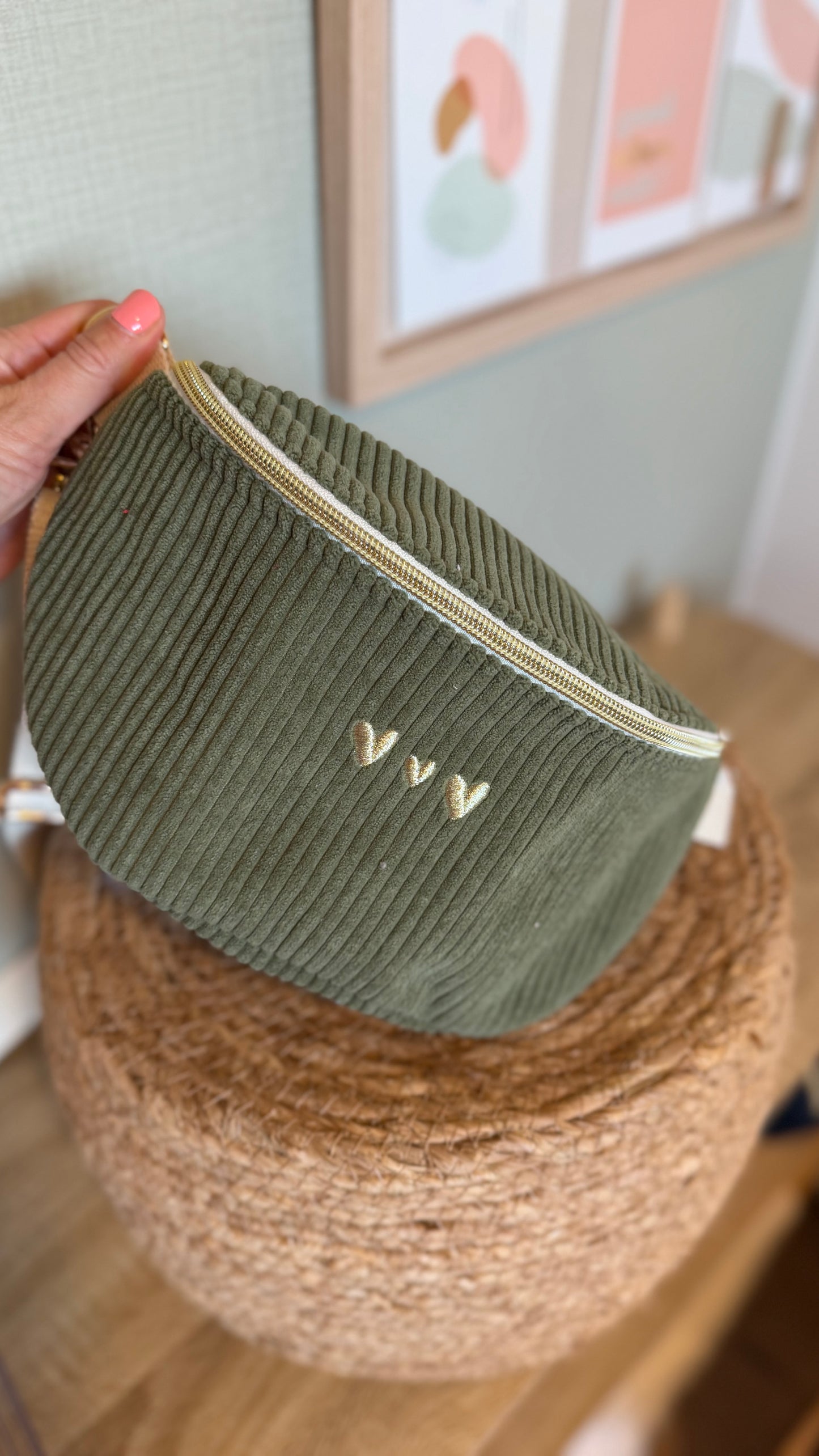 Sac banane velours Lovia - prête à partir