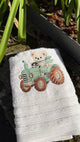 Blanc ourson tracteur