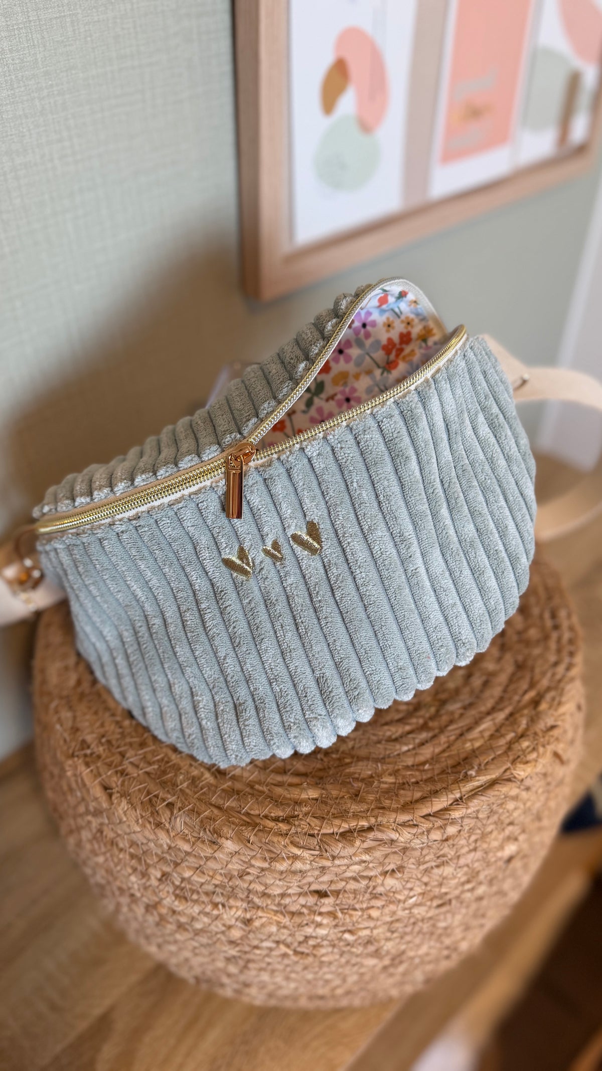 Sac banane velours Lovia - prête à partir