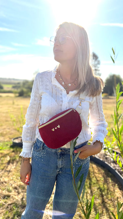Sac banane velours Lovia - prête à partir