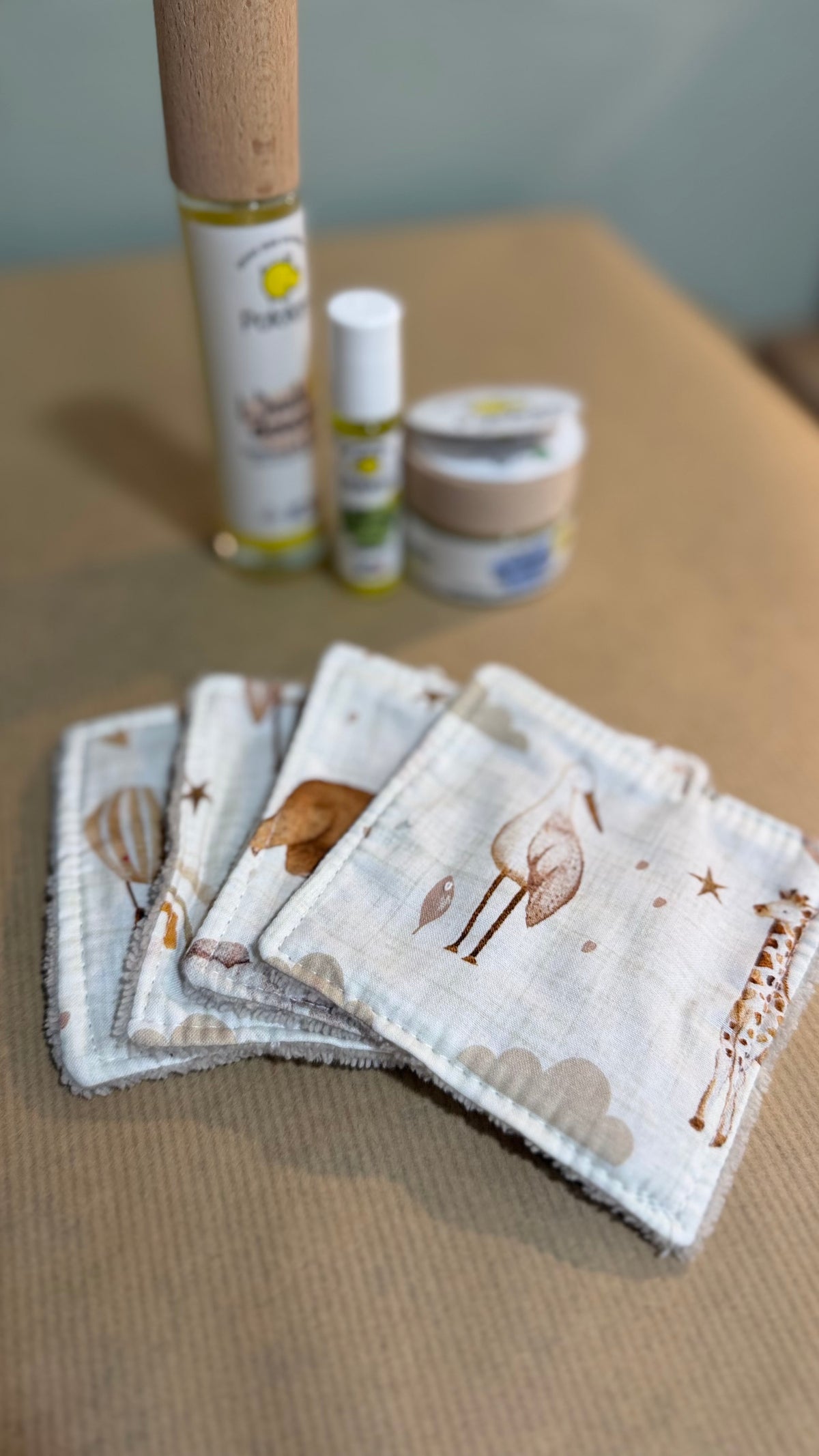 Lingettes lavables - Les enfants - Prêtes à partir - Lot de 4