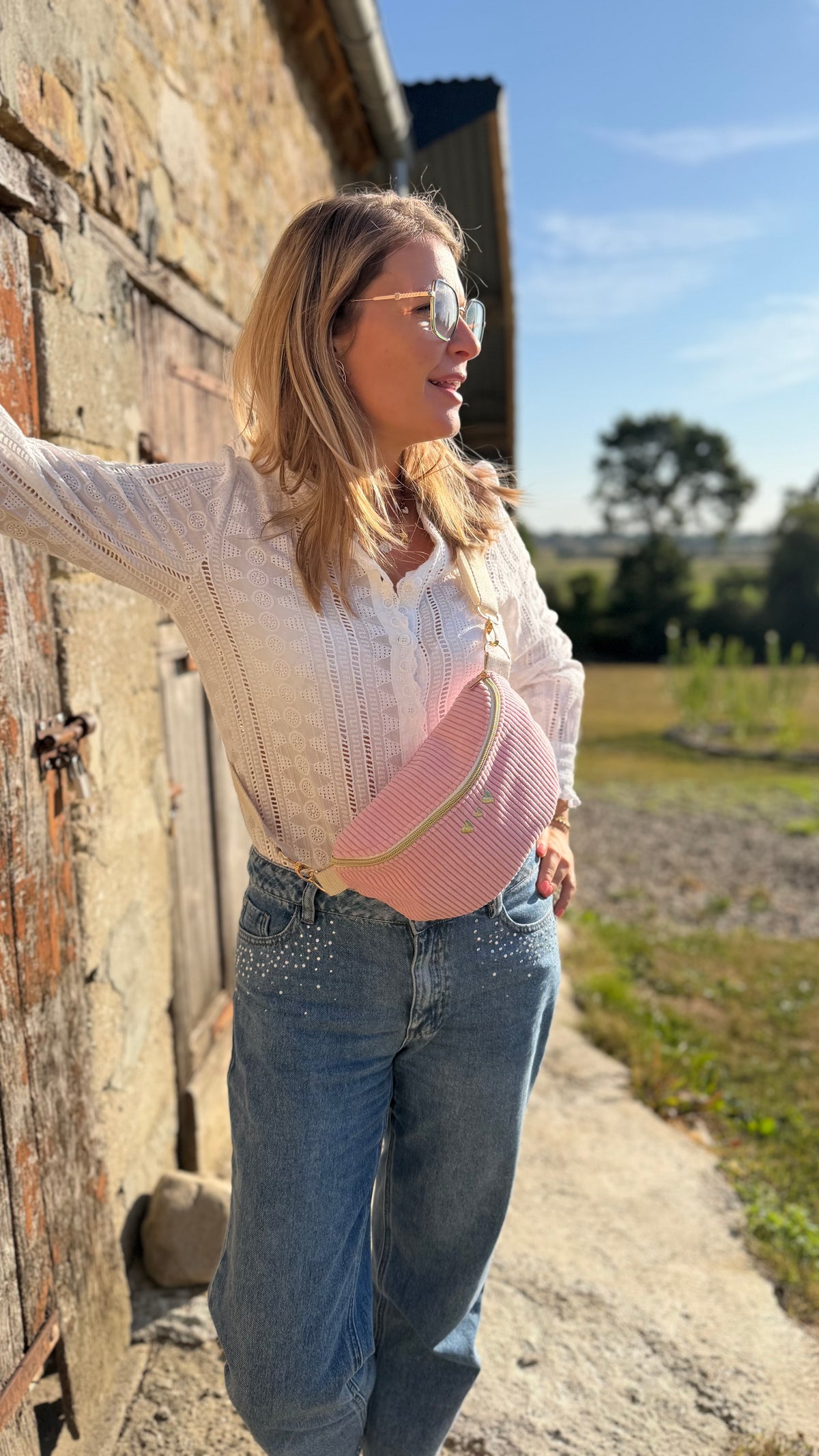 Sac banane velours Lovia - prête à partir