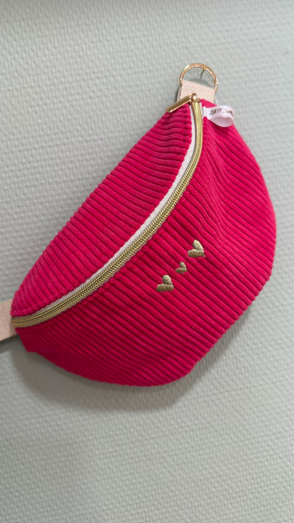 Sac banane velours Lovia - prête à partir