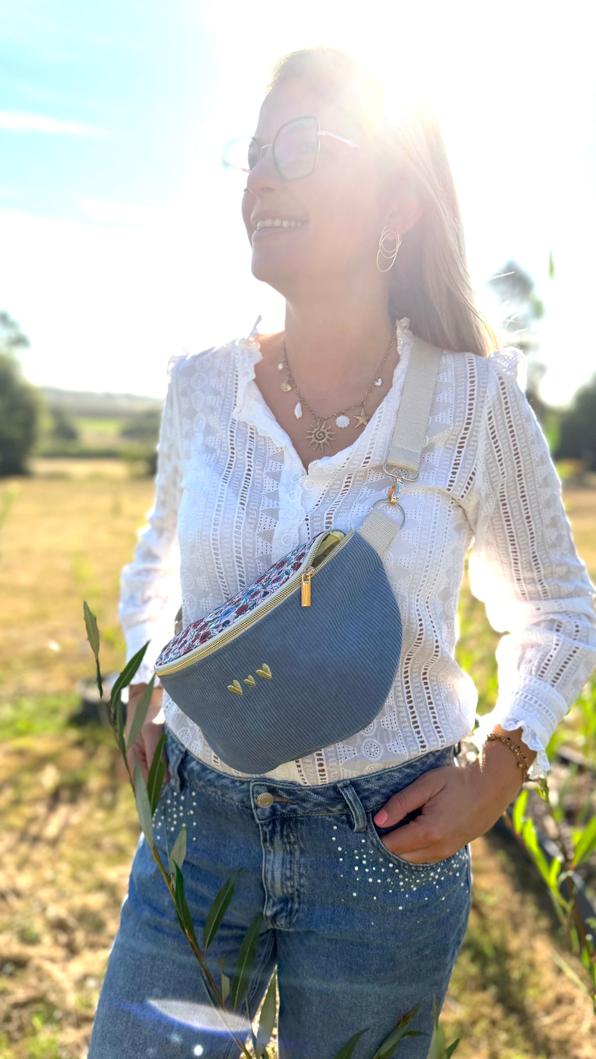 Sac banane velours Lovia - prête à partir