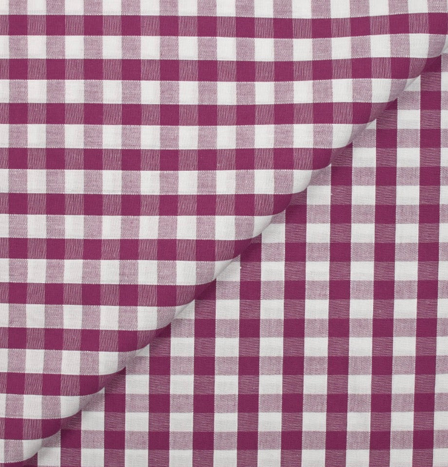 Tissu Grands Carreaux Prune – tissuthèque Lil'O'Zelle