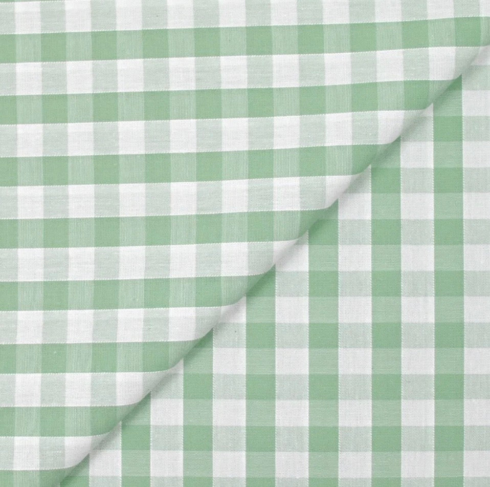 Tissu Grands Carreaux Sauge – tissuthèque Lil'O'Zelle