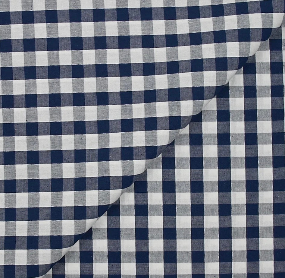 Tissu Grands Carreaux Marine – tissuthèque Lil'O'Zelle