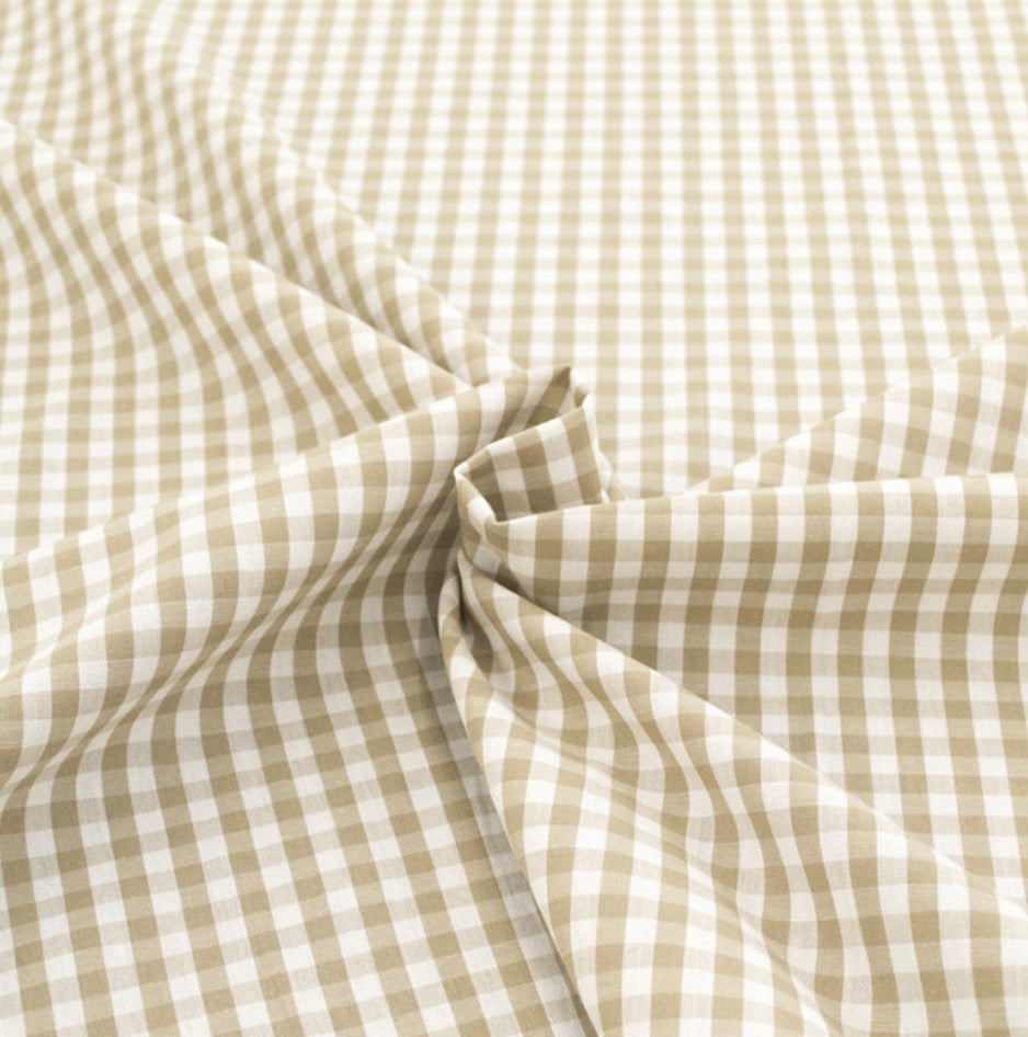 Tissu Grands Carreaux Beige – tissuthèque Lil'O'Zelle
