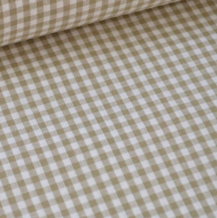 Tissu Petits Carreaux Beige – tissuthèque Lil'O'Zelle