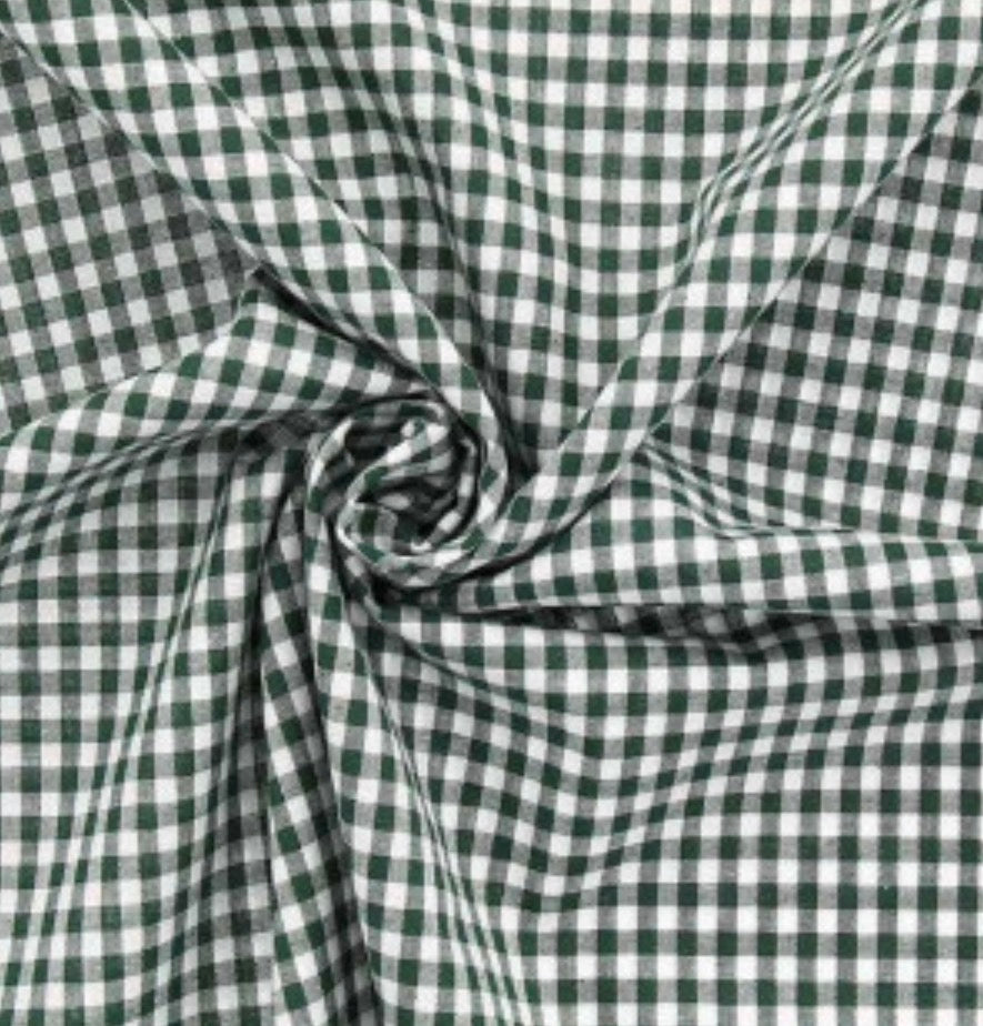 Tissu Petits Carreaux Vert Sapin – tissuthèque Lil'O'Zelle