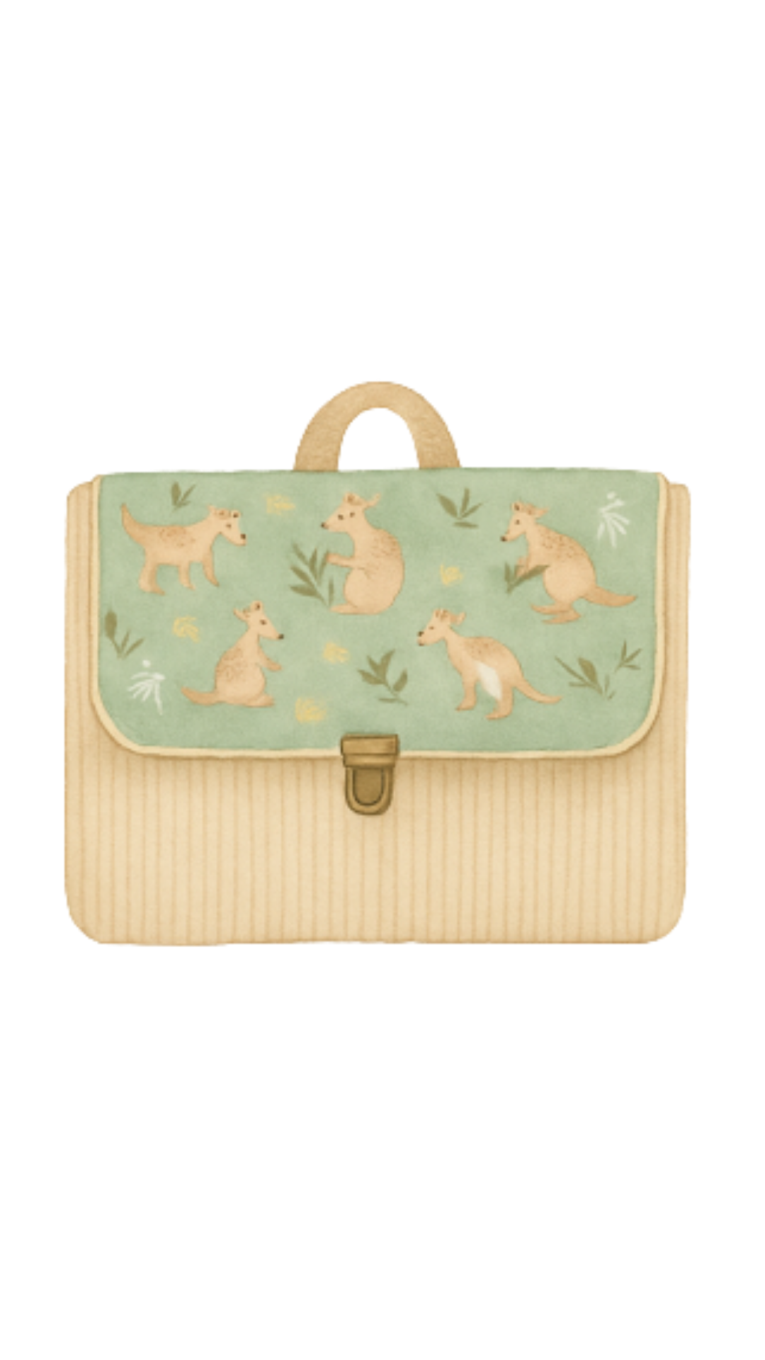 cartable maternelle velours brodé