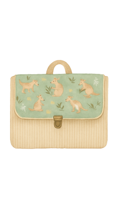 cartable maternelle velours brodé