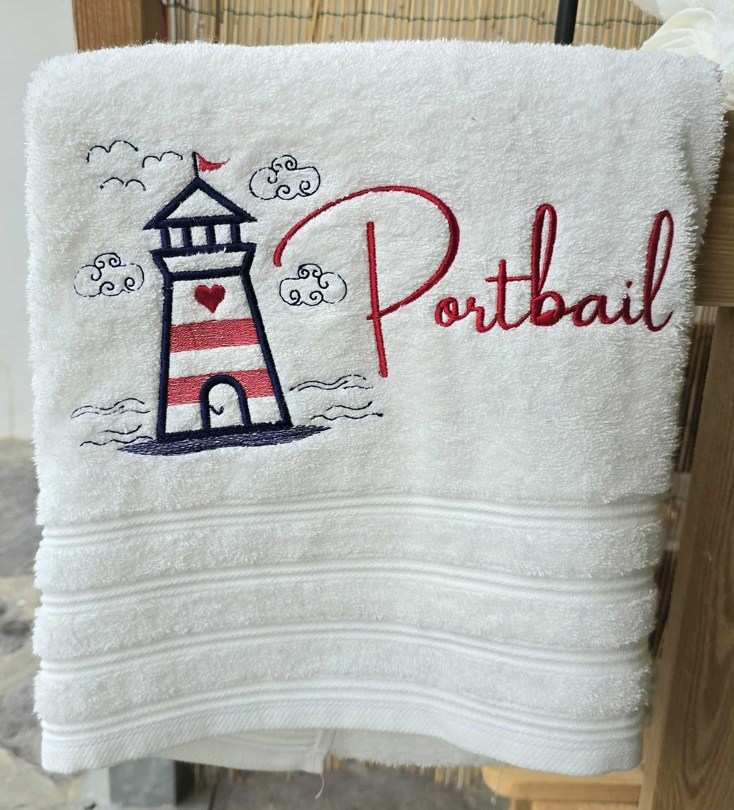 Drap de bain brodé 70x140cm