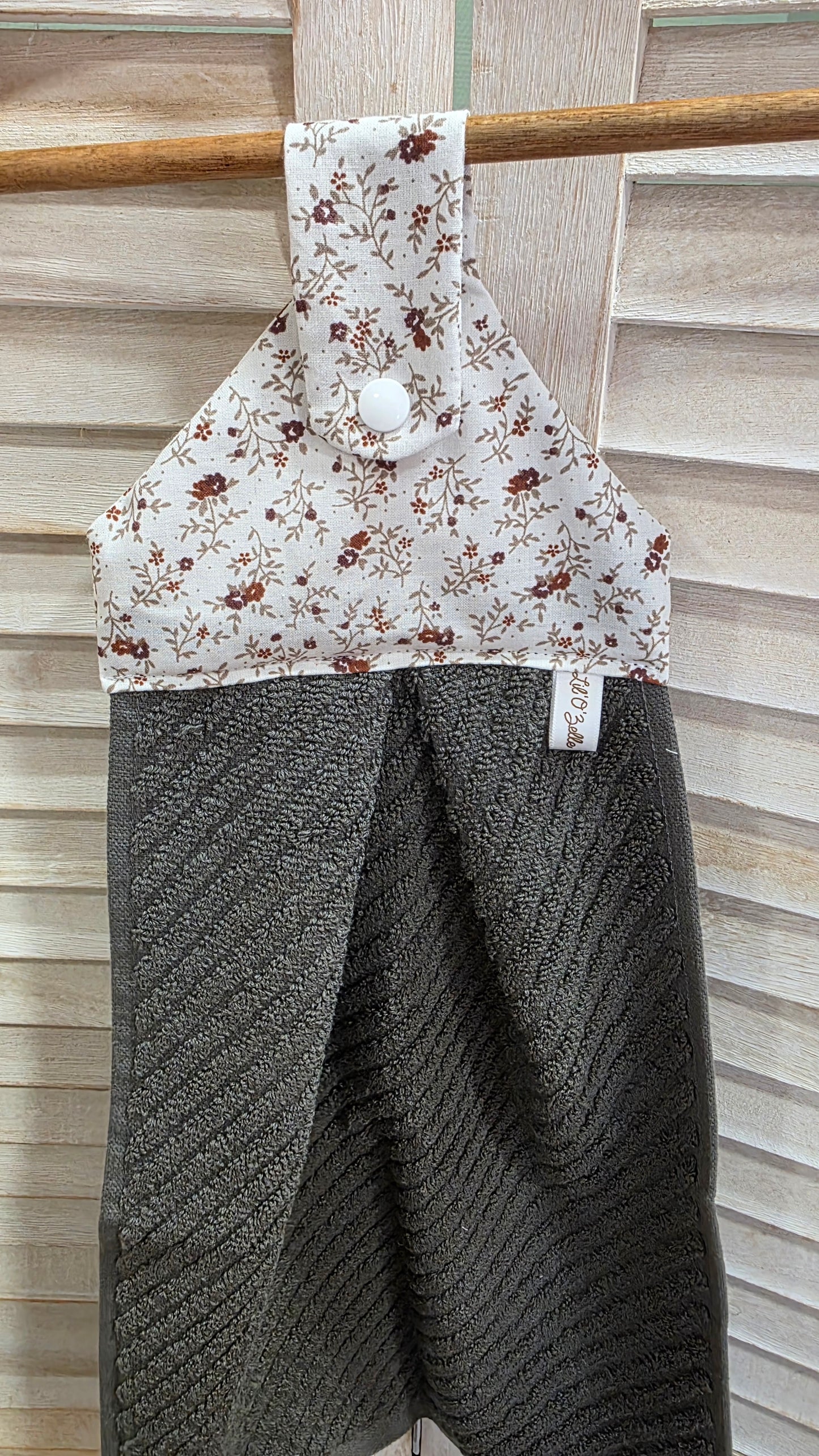 essuie mains a suspendre fleuri