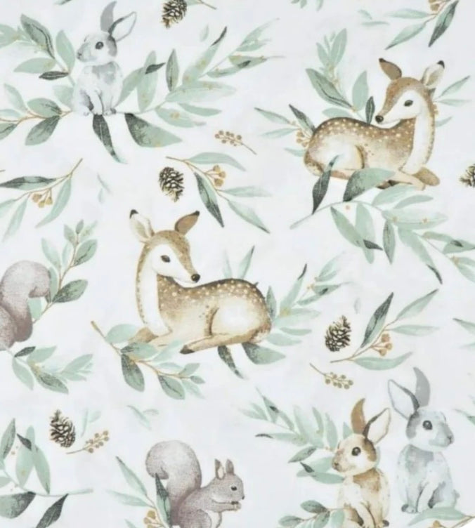 Tissu Biche sauge – tissuthèque Lil'O'Zelle