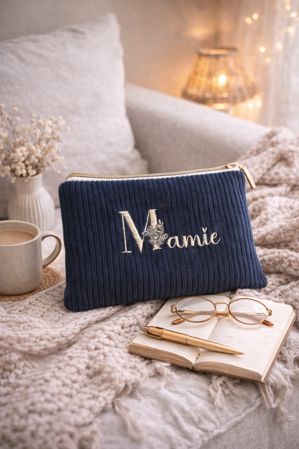 Trousse Tilia L brodée "Mamie"