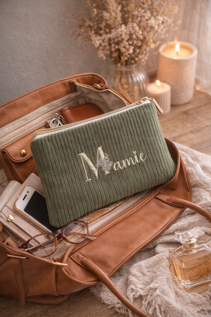 Trousse Tilia L brodée "Mamie"