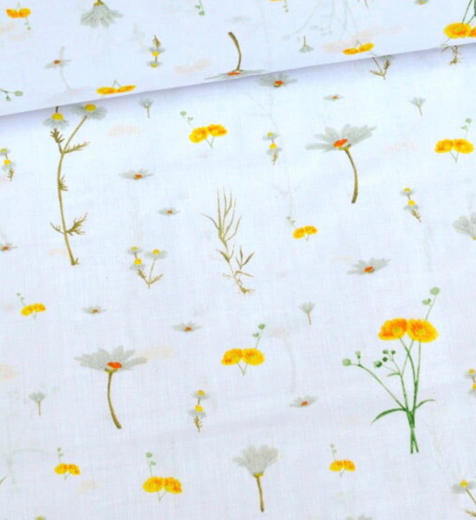 Tissu Marguerite – tissuthèque Lil'O'Zelle