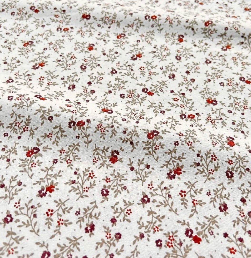 Tissu Romantique terra – tissuthèque Lil'O'Zelle