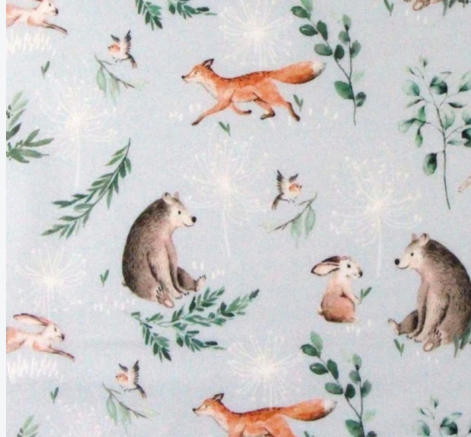 Tissu Forêt bleue – tissuthèque Lil'O'Zelle