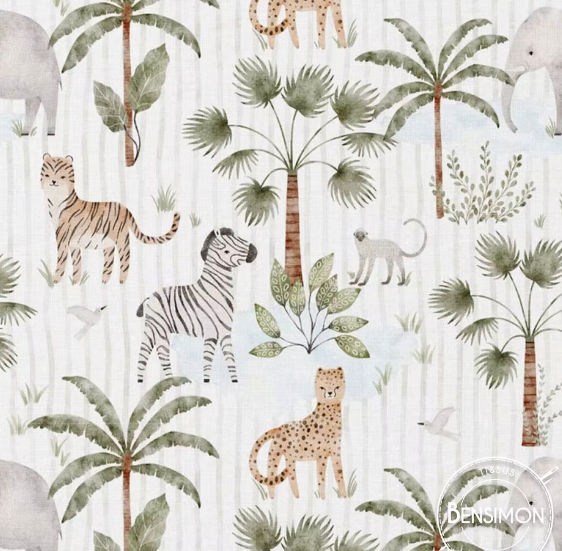 Tissu Savane rayée – tissuthèque Lil'O'Zelle