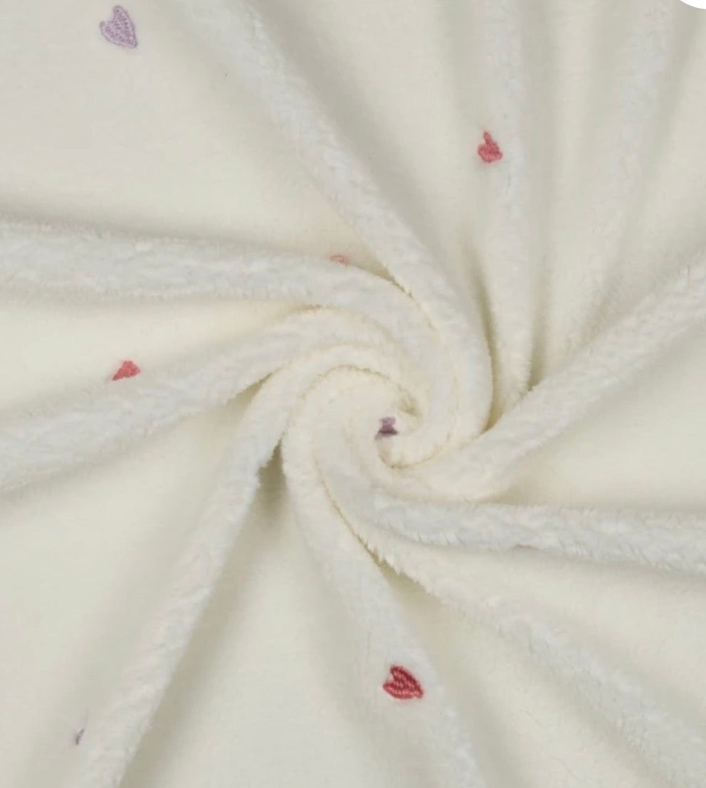 Tissu Petits coeurs – tissuthèque Lil'O'Zelle