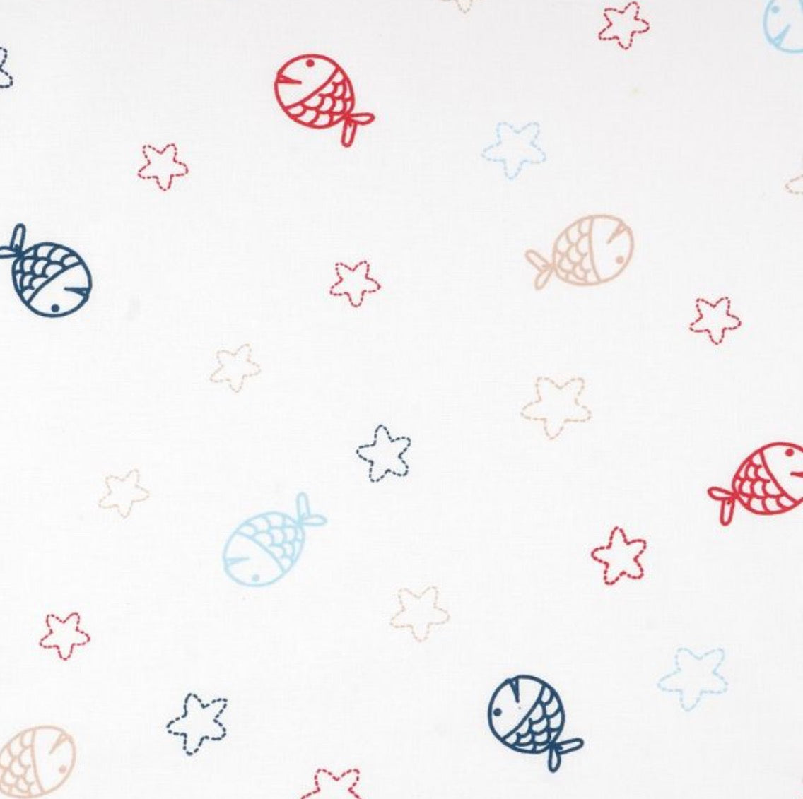 Tissu Poissons étoiles – tissuthèque Lil'O'Zelle