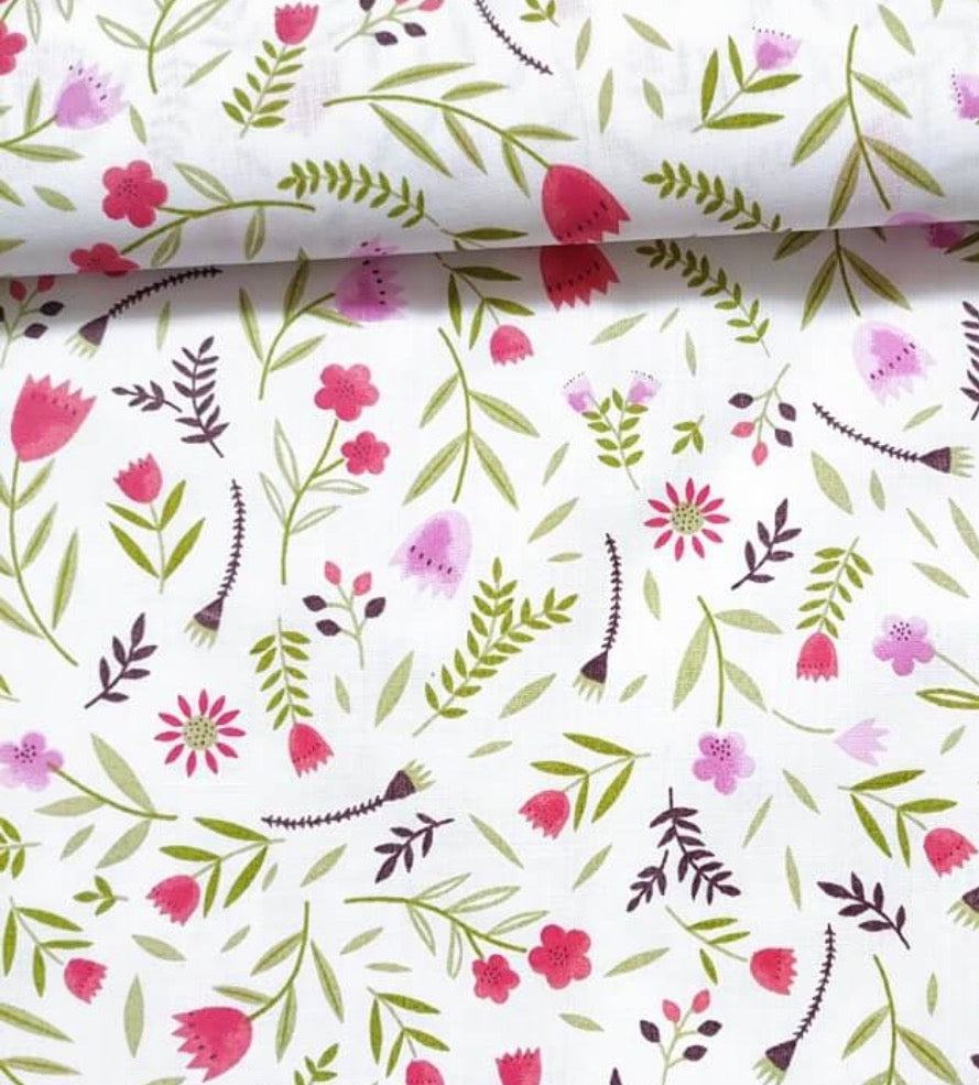 Tissu Tulipe – tissuthèque Lil'O'Zelle